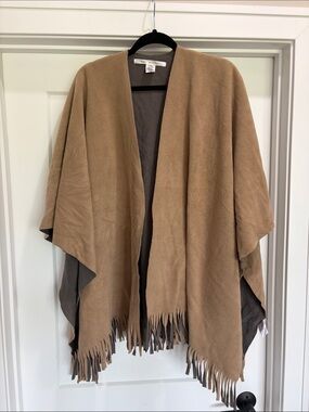 Max Studio Tan and Taupe Open-Front Coat